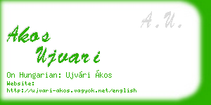 akos ujvari business card